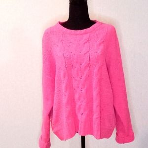 American Eagle Large Crew Pink Sweater